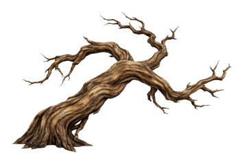 Obraz premium PNG Twisted ancient tree silhouette art