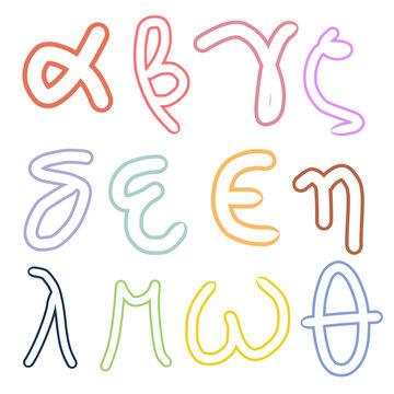 Greek symbols set