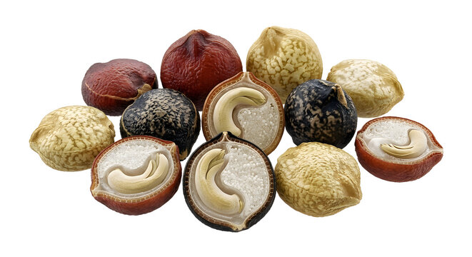 Highly Detailed Scientific 3D Render of Quinoa Seeds Cross-Section Anatomy Isolated on White Background