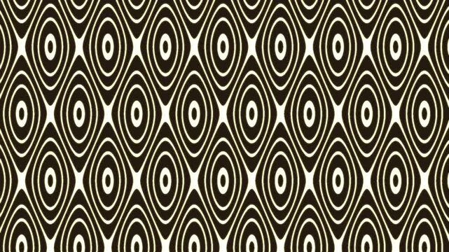 Retro Black and Cream Oval Eye Geometric Seamless 