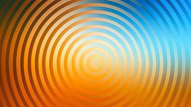 Sun rays creating beautiful circular patterns in the sky at sunset illustration