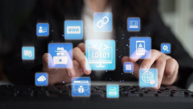 Software development with coding overlays, programming languages, developer tools, mobile app creation, and advanced programming for digital product development and software solutions. Funnel
