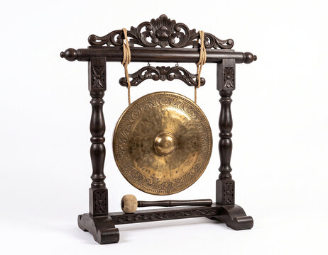 The Javanese traditional musical instrument, the gong.