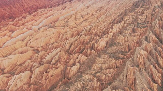  Footage of the Flaming Mountains in Turpan
