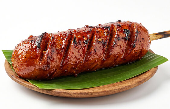 Illustration of grilled sausages