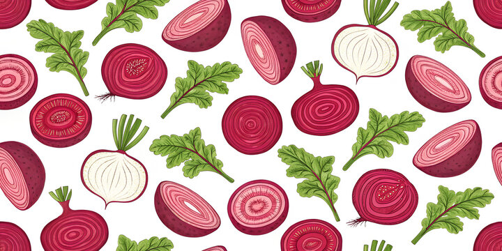 seamless pattern with beatroot