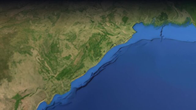Animated Flight Path Map from Mumbai India to Seoul South Korea