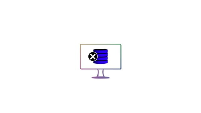 Database error on computer monitor screen, server connection failure concept