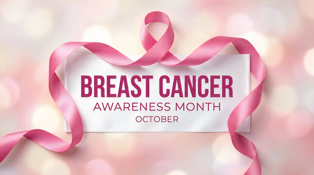 A pink ribbon symbolizes a powerful awareness campaign supporting breast cancer research and offering hope to those affected