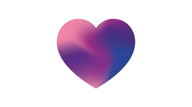Dynamic mesh gradient heart with rich purple and blue hues