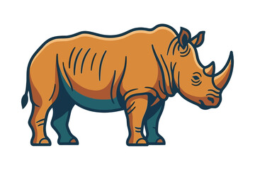 Rhinoceros Vector Illustration © Jaya