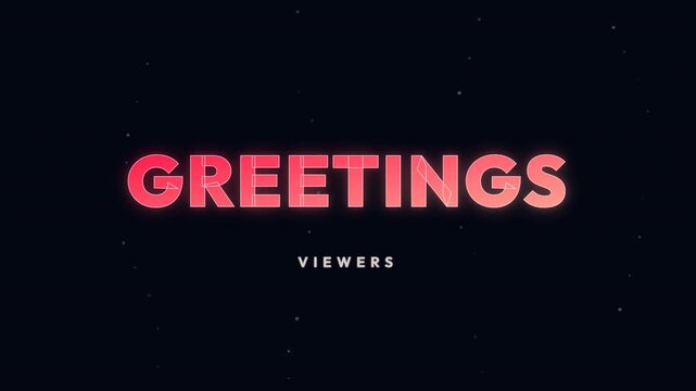 Greetings text with modern sunset swipe motion graphic intro