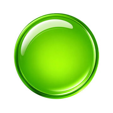 glossy green button