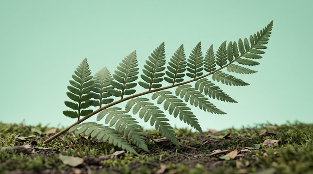 fern leaf isolated on white
