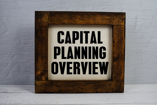 Capital Planning Overview (CPO) text written on wooden frame