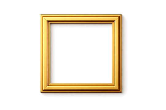 Gold picture frame vintage square border classic luxury interior decor.