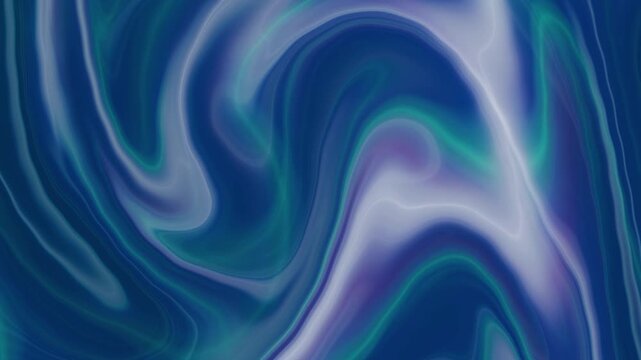 Abstract Blue and Cyan Luminous Glass in Continuous Motion 15s