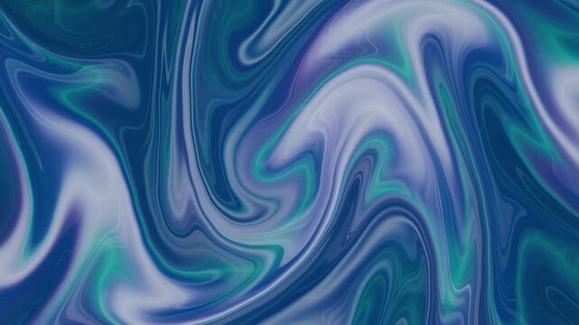 Abstract Blue and Cyan Luminous Glass in Continuous Motion 15s