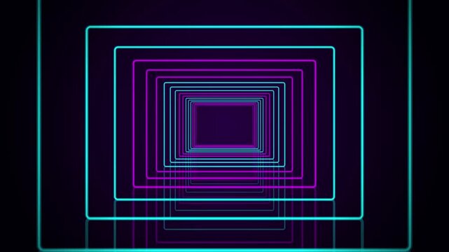 Futuristic Neon Tunnel Motion Loop Background