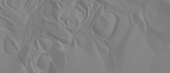 Fototapeta premium Folded paper texture displays a grayscale crumpled surface with subtle shadowing