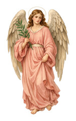 Obraz premium PNG Elegant angelic figure illustration.
