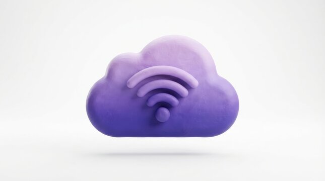 Digital cloud computing concept with wireless connectivity