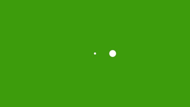 Minimalist Three Dots Loading Animation Motion Graphic on Green Gradient Background for Website UI UX App Digital Interface Typing Indicator Ellipsis Progress Bar Processing System Status Overlay