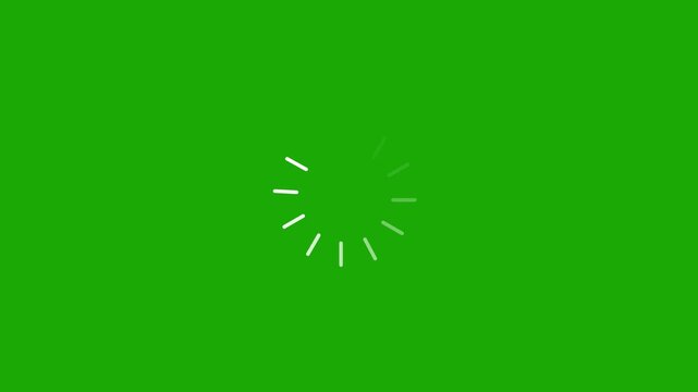 Minimalist Circular Loading Spinner Motion Graphic Animation on Green  Background for Website UI UX App Digital Interface Buffering Sync Progress Bar System Status Overlay