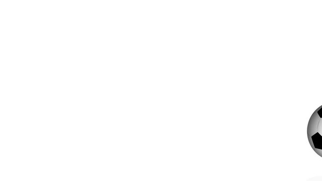 Bouncing Soccer Ball Animation on Clean White Background