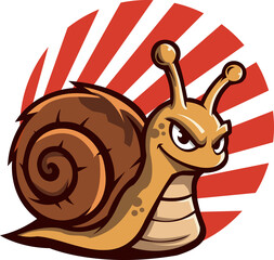funny snail cartoon character © bondan