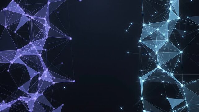Abstract Blue Space Background with Glowing Stars, Futuristic Energy Network and Cosmic Light Technology Design Illustration