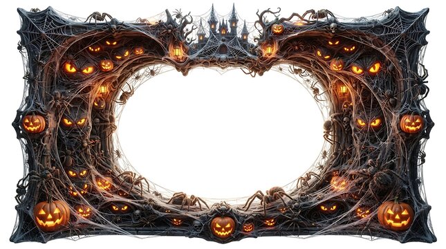 fire frame isolated on white background