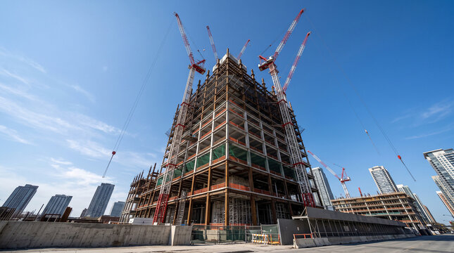 Modern commercial high-rise building exterior view