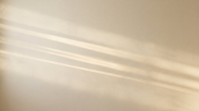 Minimalist window shadow on beige wall, soft sunlight overlay texture, warm aesthetic room lighting background for product mockups