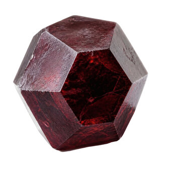 Macro Close up of Natural Red Garnet Gemstone