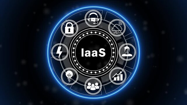 Futuristic LaaS Logistics as a Service Interface Animation with Smart Transportation, Supply Chain and Digital Technology HUD
