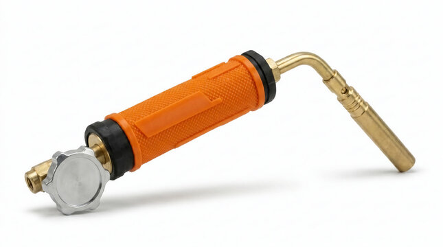 Professional Handheld Gas Blowtorch Tool with Orange Handle for Soldering and Brazing