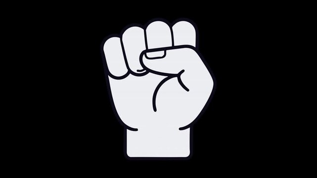 Raised Fist Symbolizing Strength and Unity