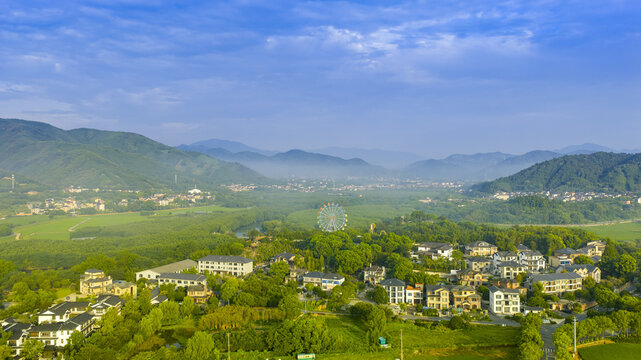 Yuhang Countryside Resort Community Aerial View, Hangzhou China