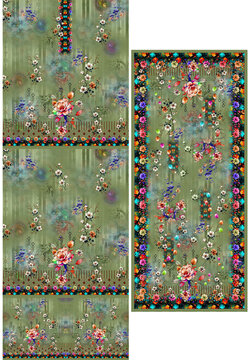 Beautiful Textile Digital Print Design Indian Pakistani kurti for digital print 3 piece.