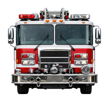 PNG Red fire truck front view