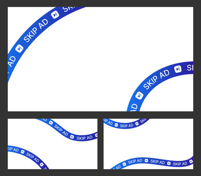 Text on path Skip Ad element design for ads