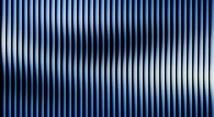 Vertical blue and white stripes with wavy distortion effect lines © Abstock