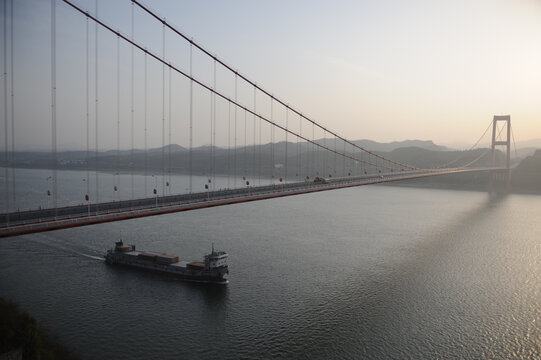 Wujiagang Bridge Over Yangtze River, China