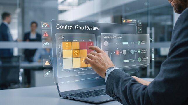Risk Management - Control Gap Review Interface and Virtual Control Panels