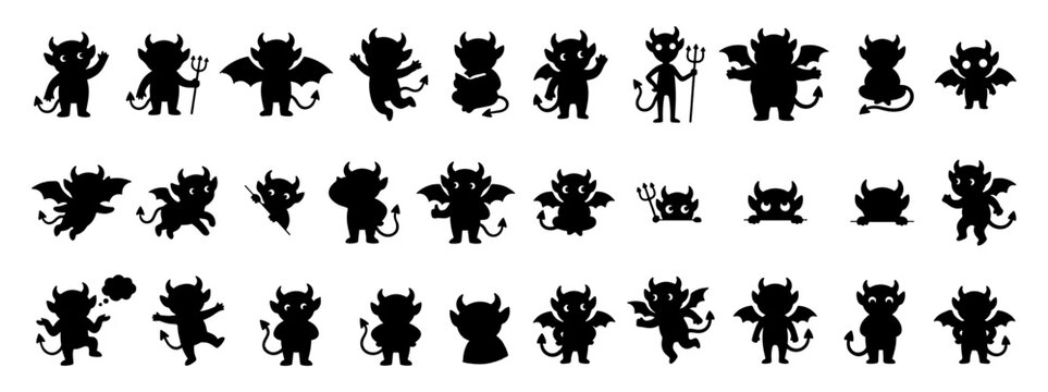 Black and white demonic face repeating pattern