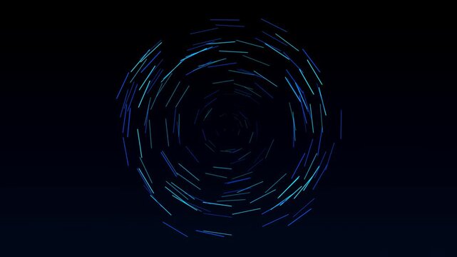Abstract glowing concentric circles creating futuristic digital energy vortex on dark background