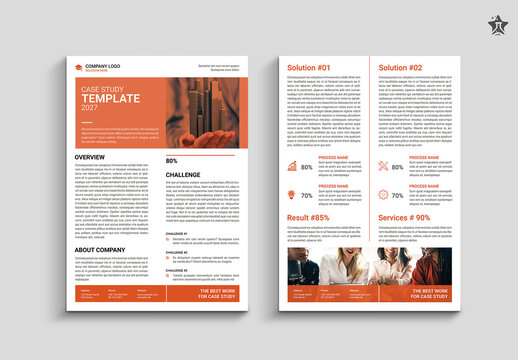 Case Study Flyer Template Layout