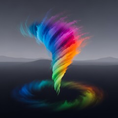 Obraz premium A mesmerizing swirling fog vortex spiraling through a dark landscape with smooth gray gradients and deep atmospheric layers of misty haze, nature, depth, ethereal