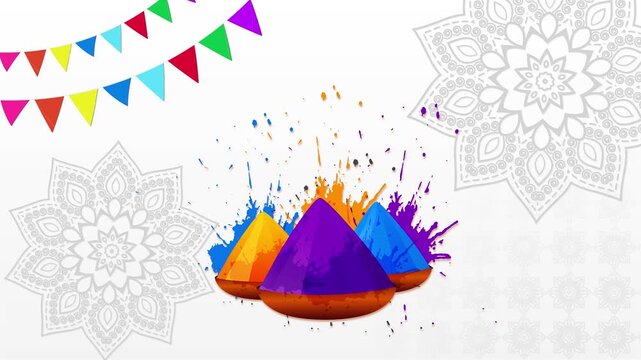 Holi Festival Background Loop